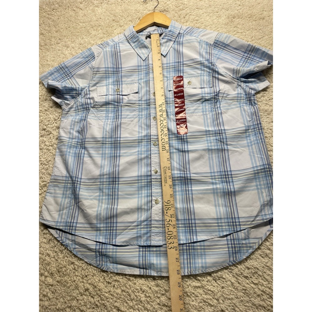 Eddie Bauer Women's Adventurer Short Sleeve Moisture Wicking Shirt Plaid XL NWT - Picture 5 of 8